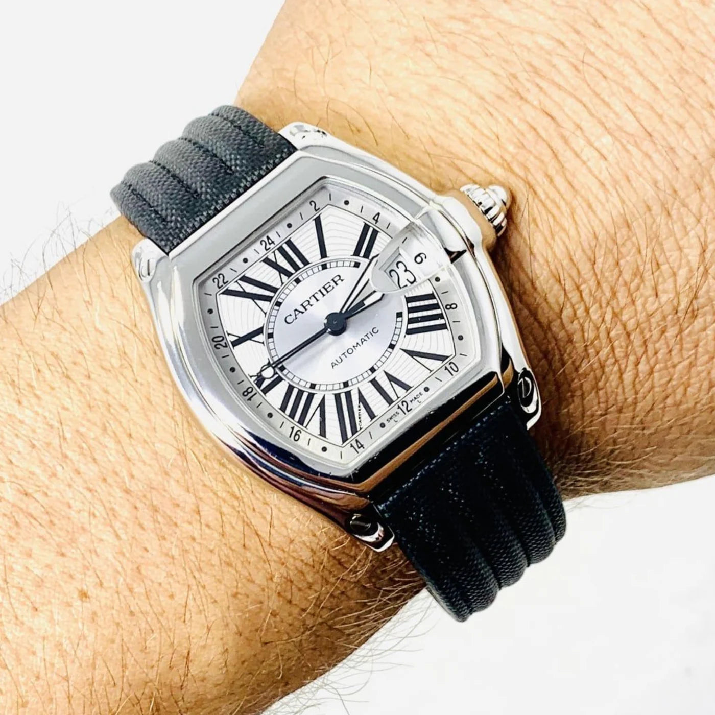 Nylon Strap - For Cartier Roadster - Black