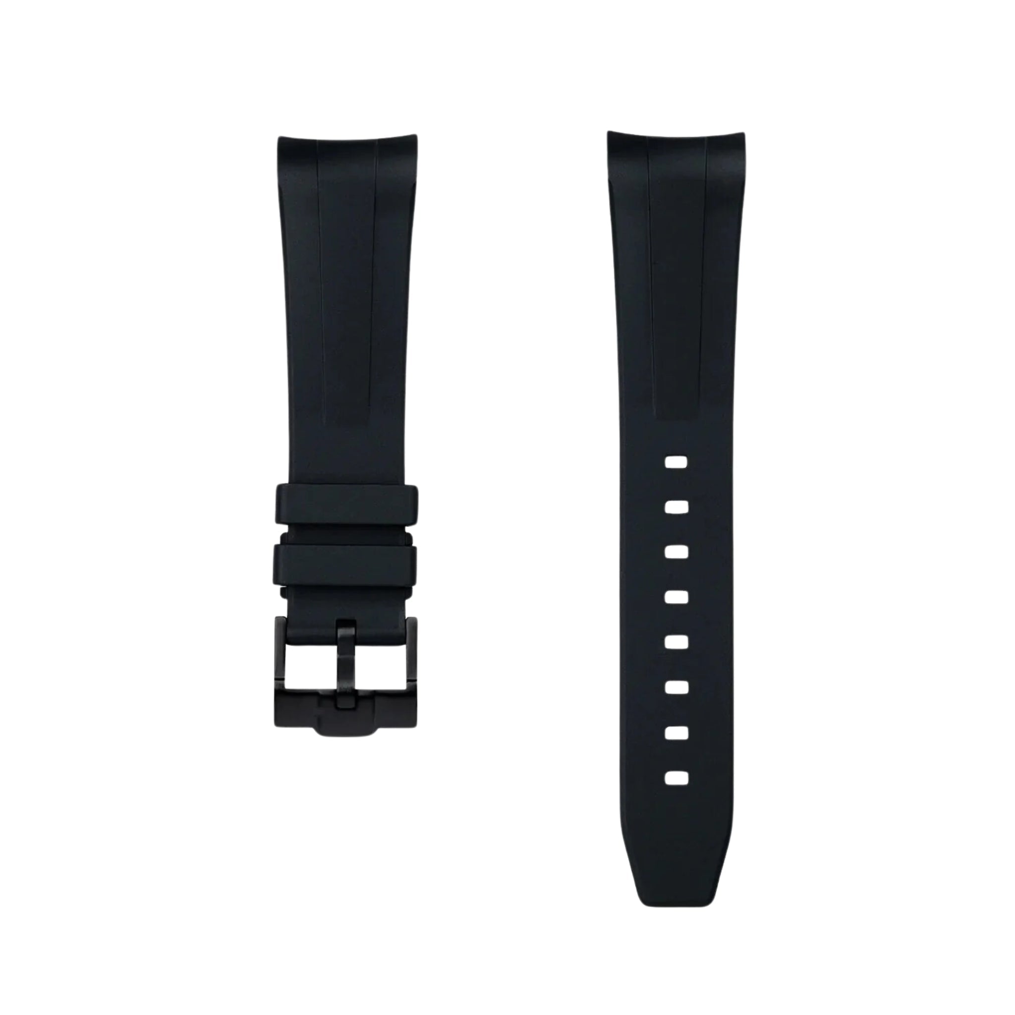 Rubber Strap - For Blancpain X Swatch - Blue Lagoon - Black - Helvetus