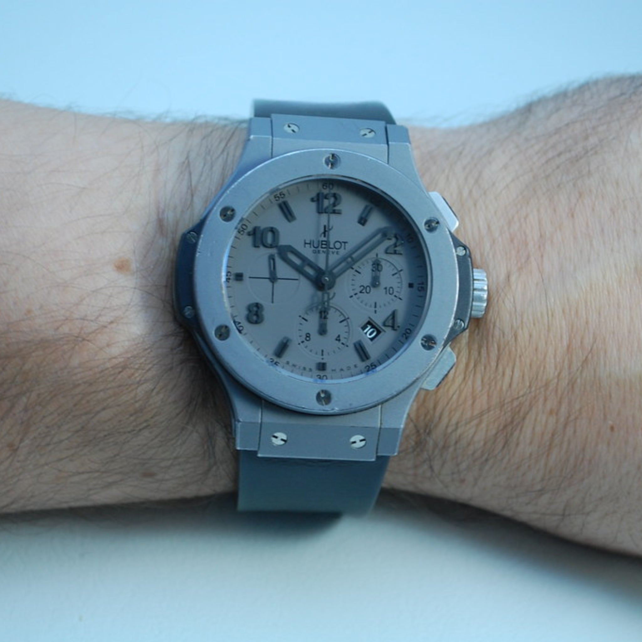 Rubber Strap - For Hublot Big Bang 44mm - Grey - Helvetus