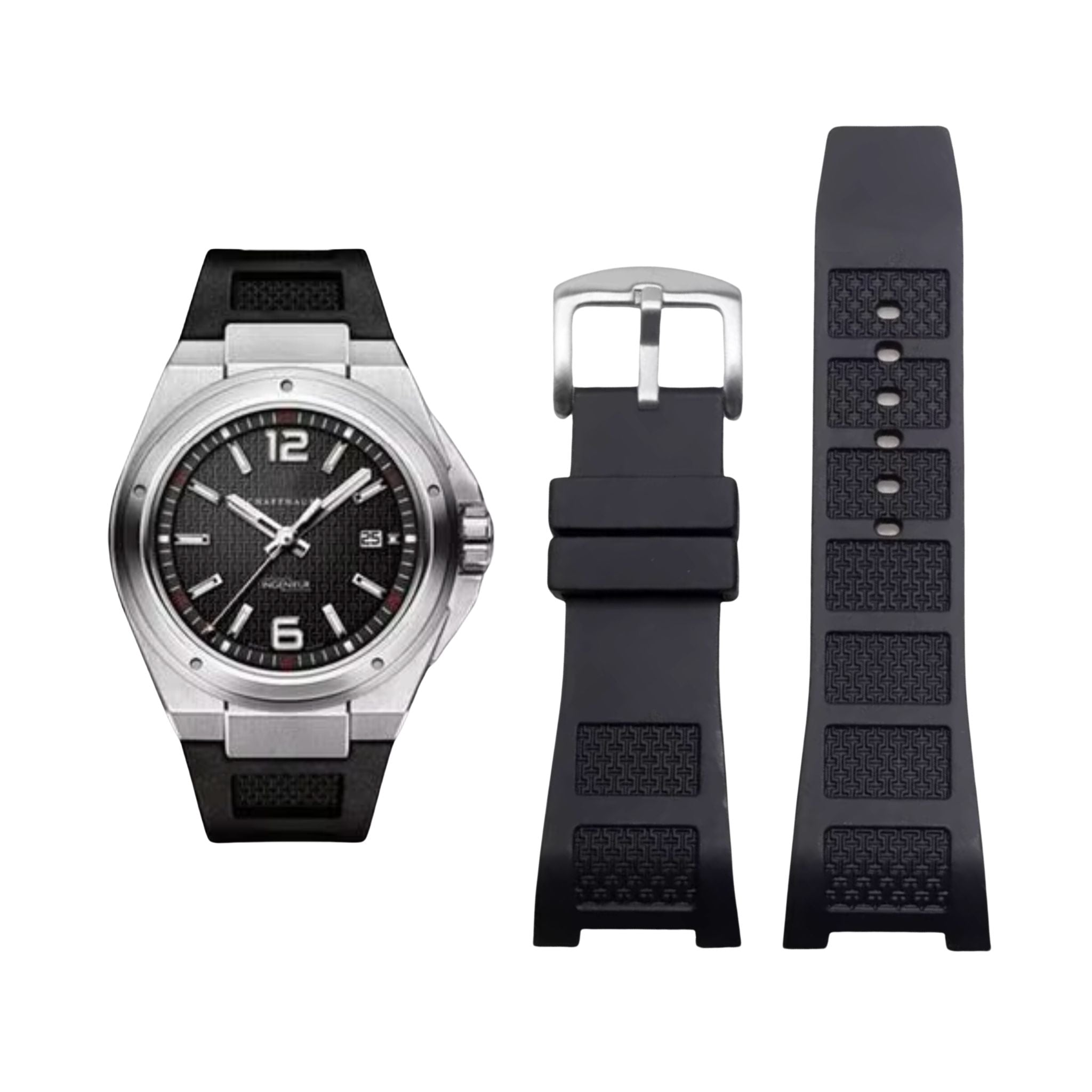 Rubber Strap - For IWC Ingenieur - Black - Helvetus