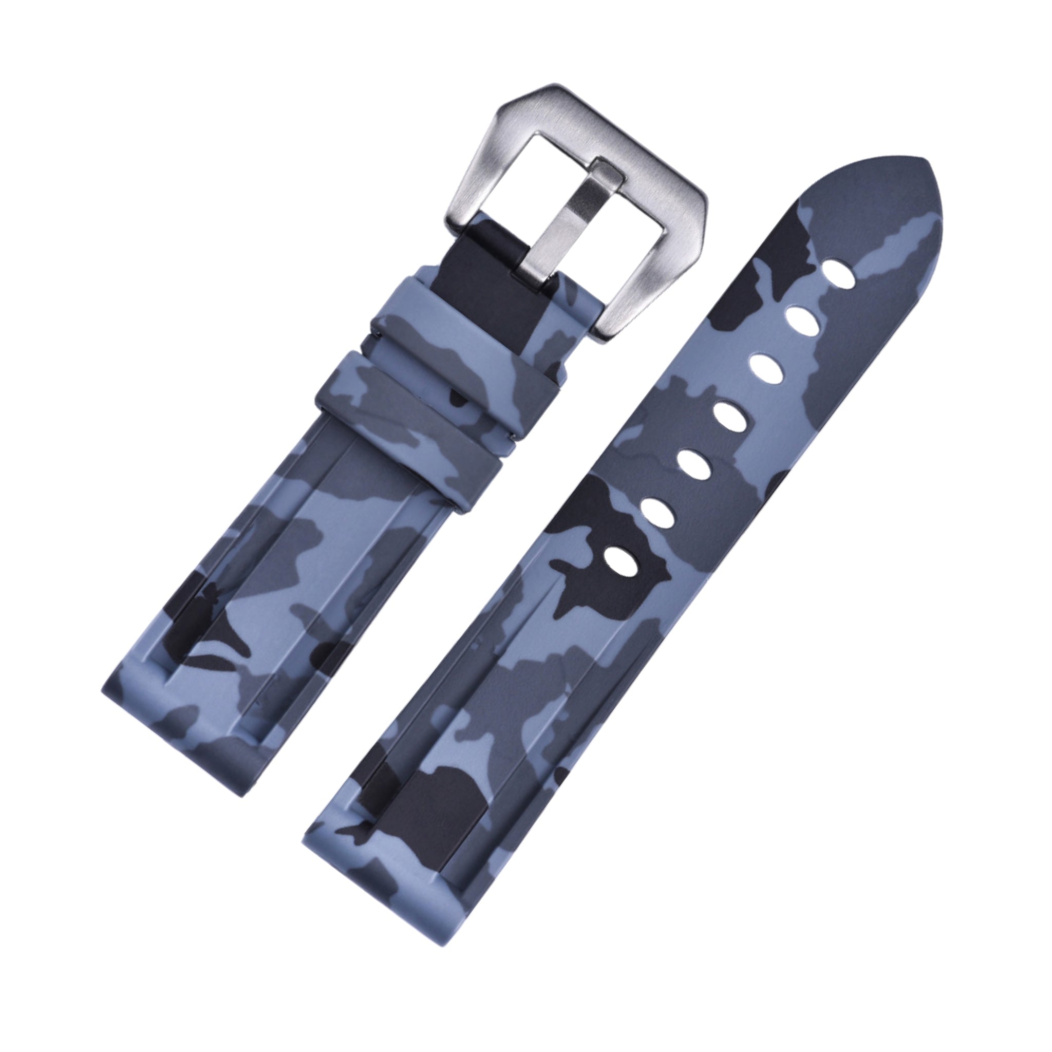 Rubber Strap - For Panerai - Grey Camo - Helvetus