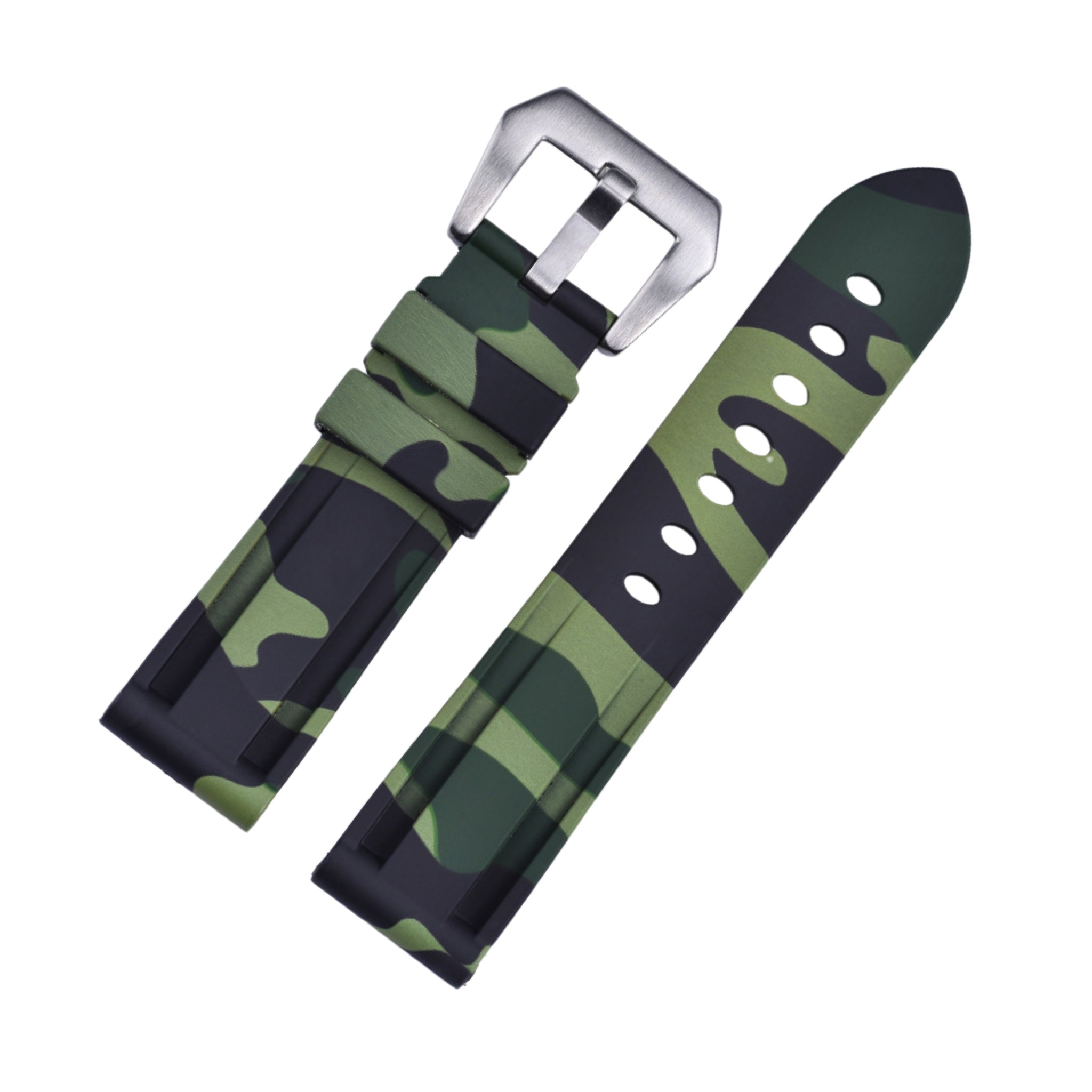 Rubber Strap - For Panerai - Military Camo - Helvetus