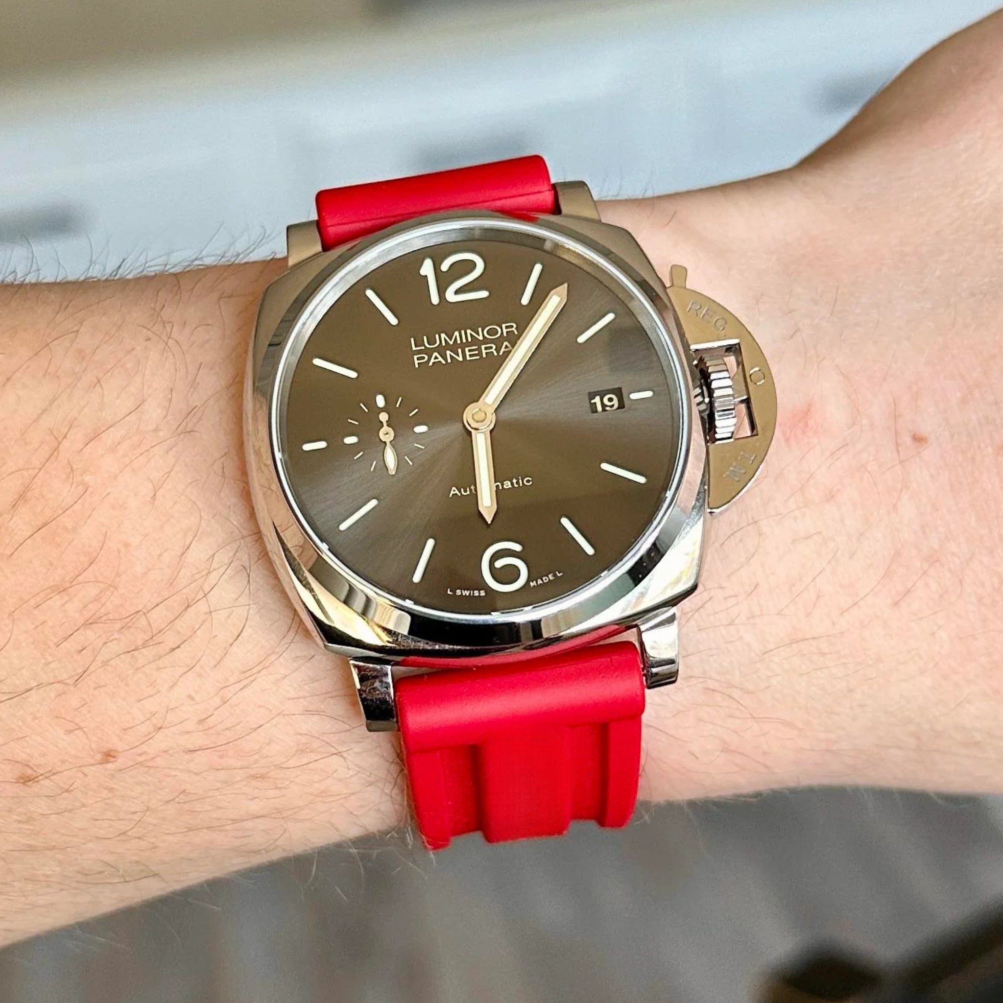 Rubber Strap - For Panerai - Red - Helvetus