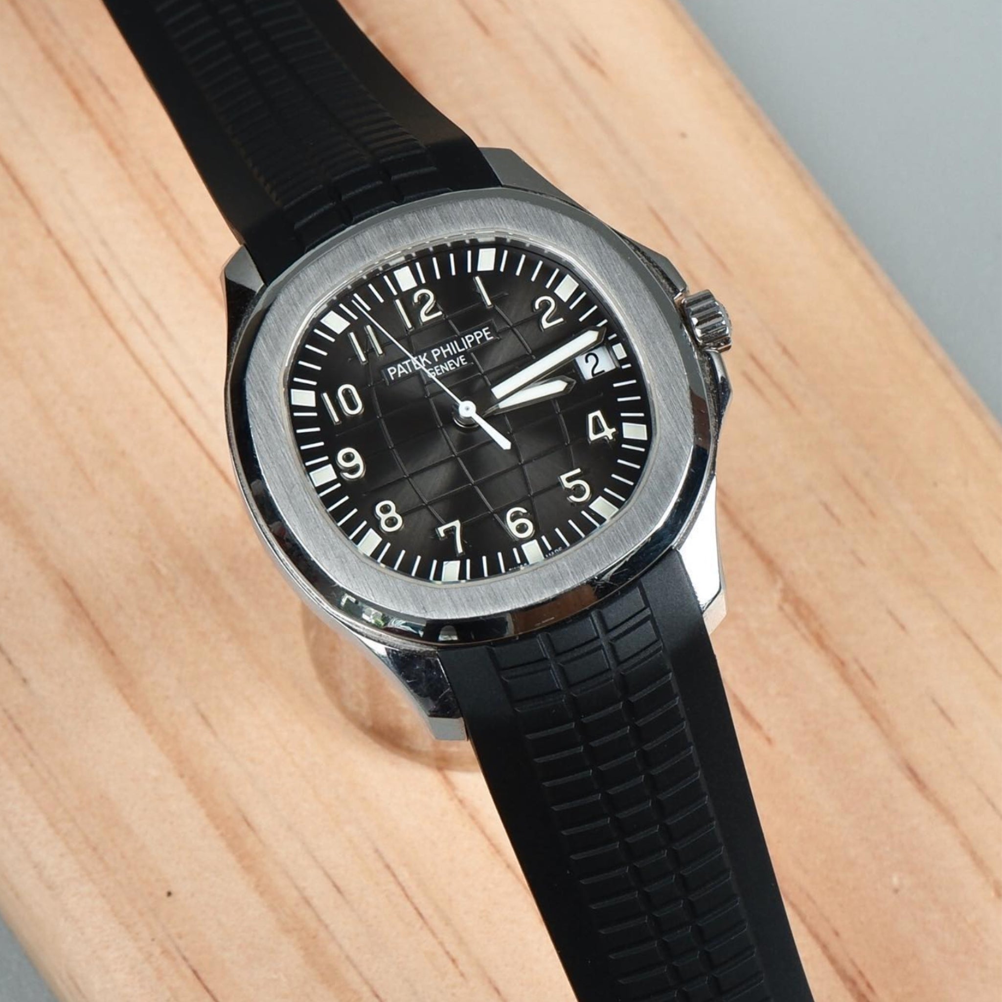 Rubber Strap - For Patek Philippe Aquanaut - Black - Helvetus