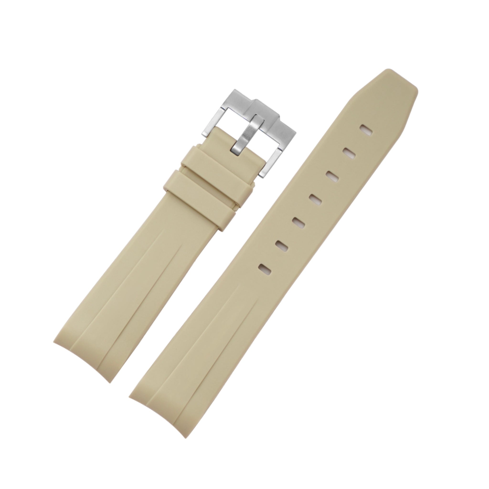 Rubber Strap - For Rolex Datejust 36 - Beige - Helvetus