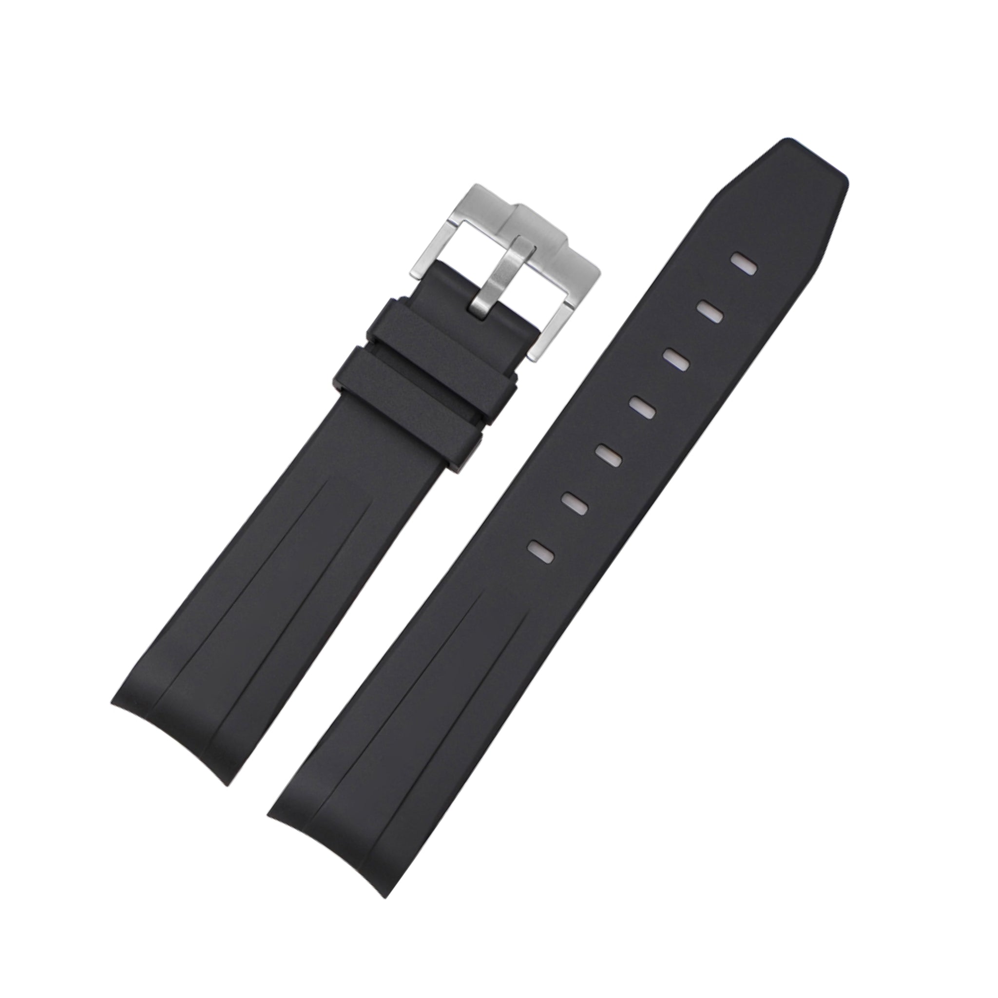 Rubber Strap - For Rolex Sea - Dweller 4000 - Black - Helvetus