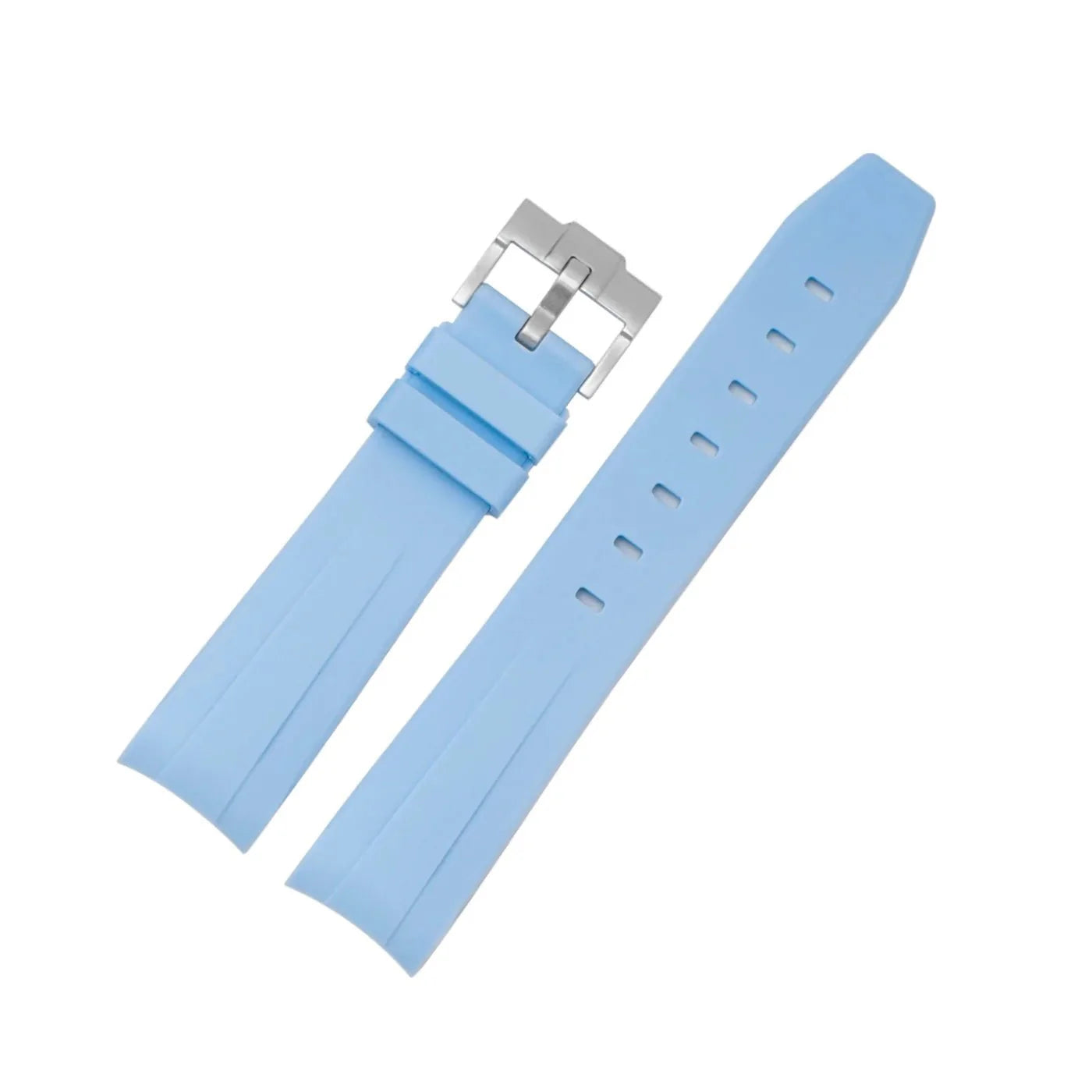 Rubber Strap - For Rolex Submariner - Baby Blue - Helvetus