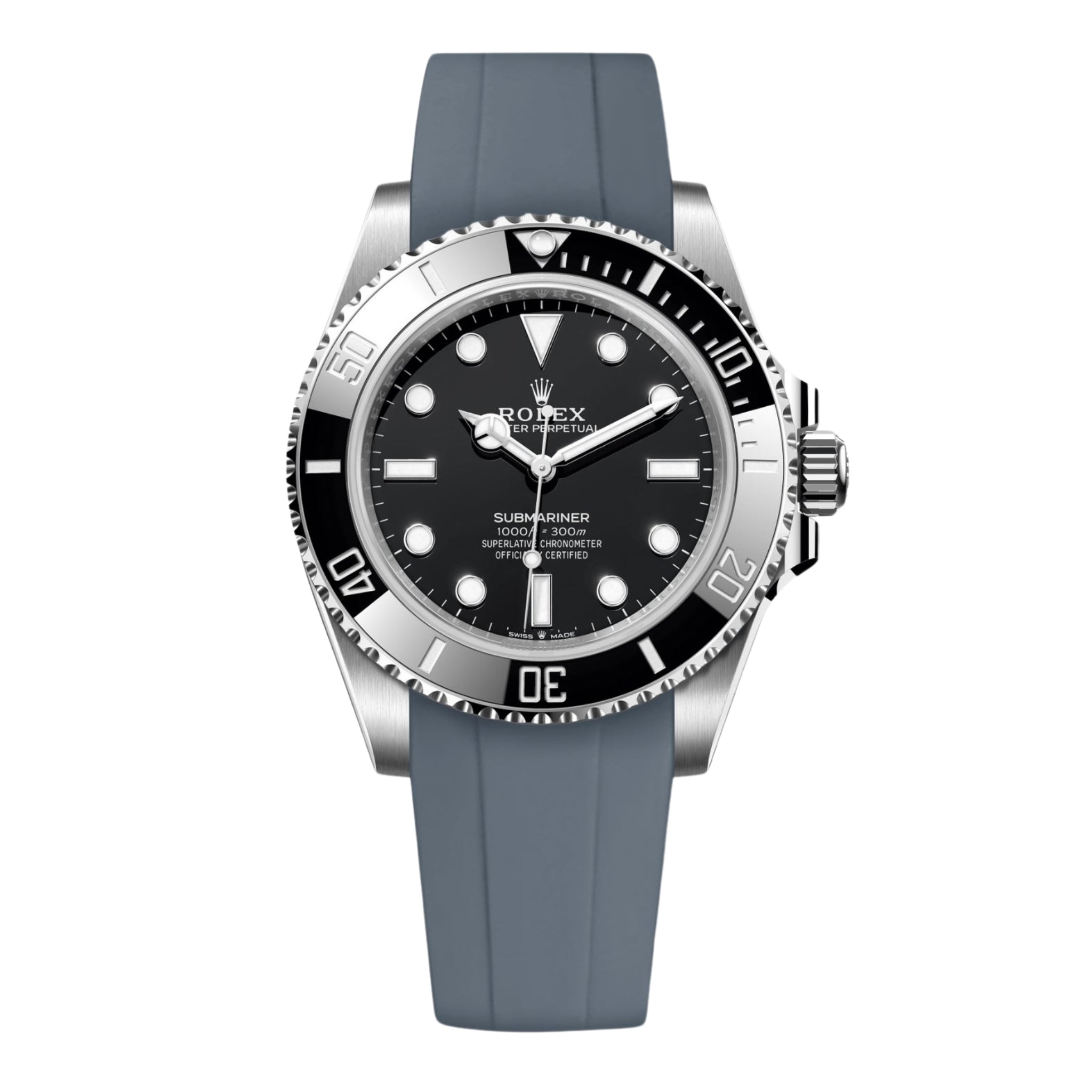 Rubber Strap - For Rolex Submariner - Grey - Helvetus