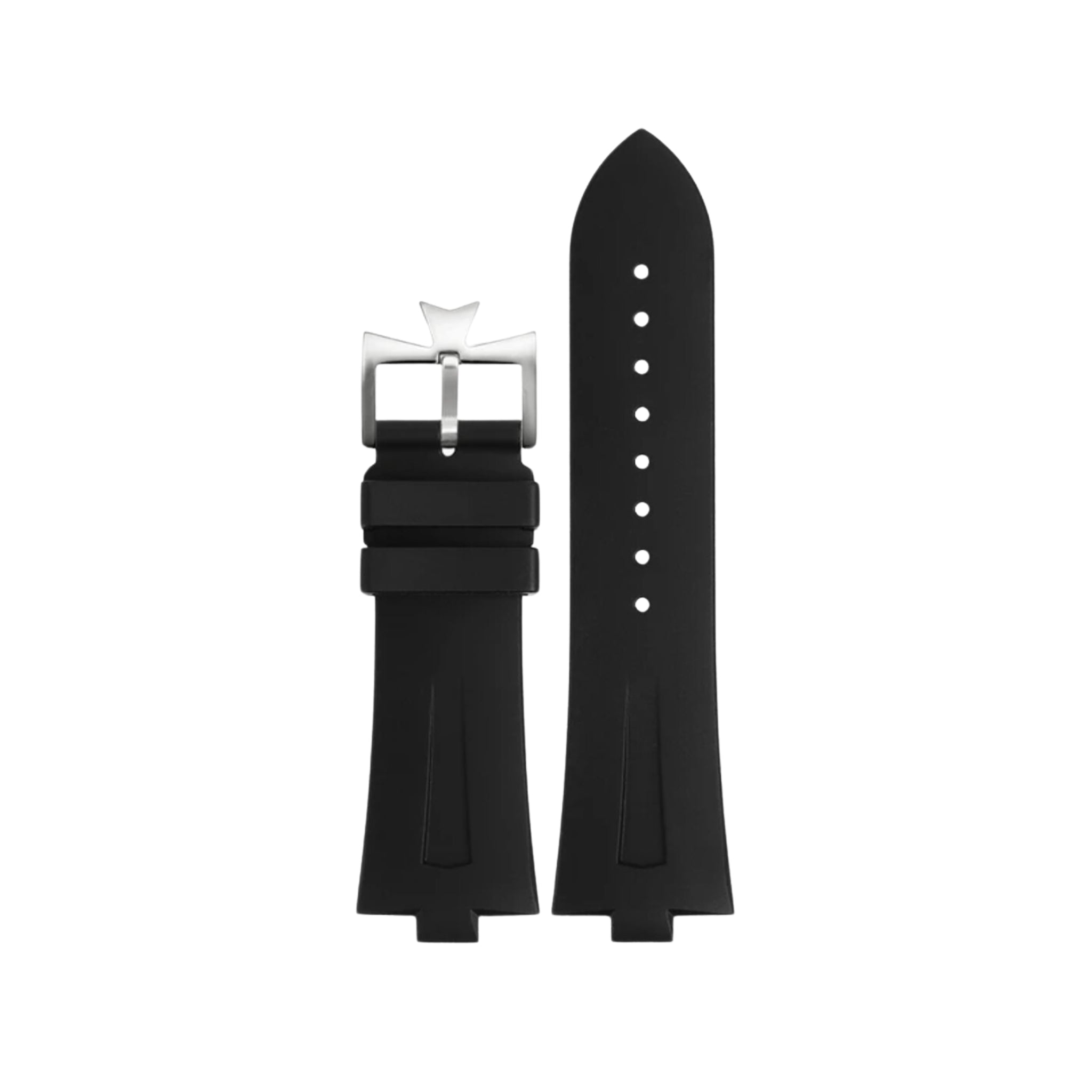 Rubber Strap - For Vacheron Constantin Overseas 25mm - Black - Helvetus